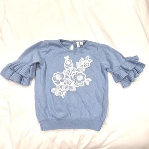 Janie and Jack Appliqué Sweater sz7
